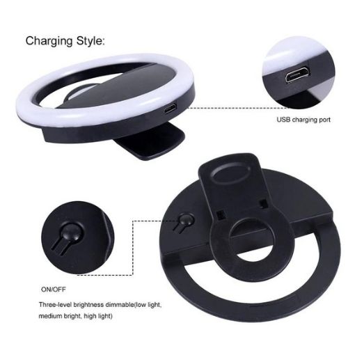 Selfie Ring Light for Smartphones, Tablets & Laptops