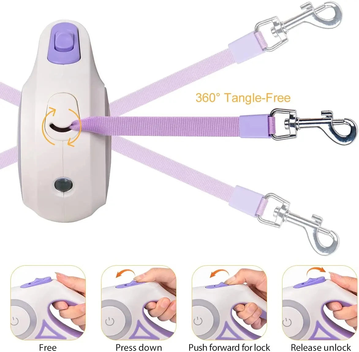 Automatic Retractable Luminous Dog Walking Lead