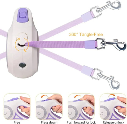 Automatic Retractable Luminous Dog Walking Lead