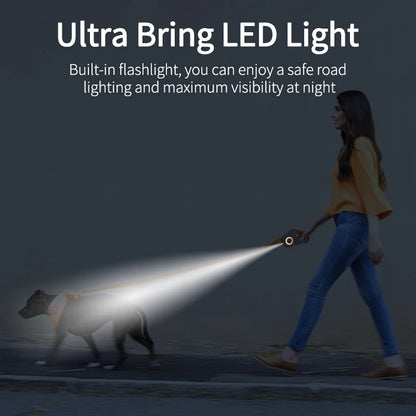 Automatic Retractable Luminous Dog Walking Lead